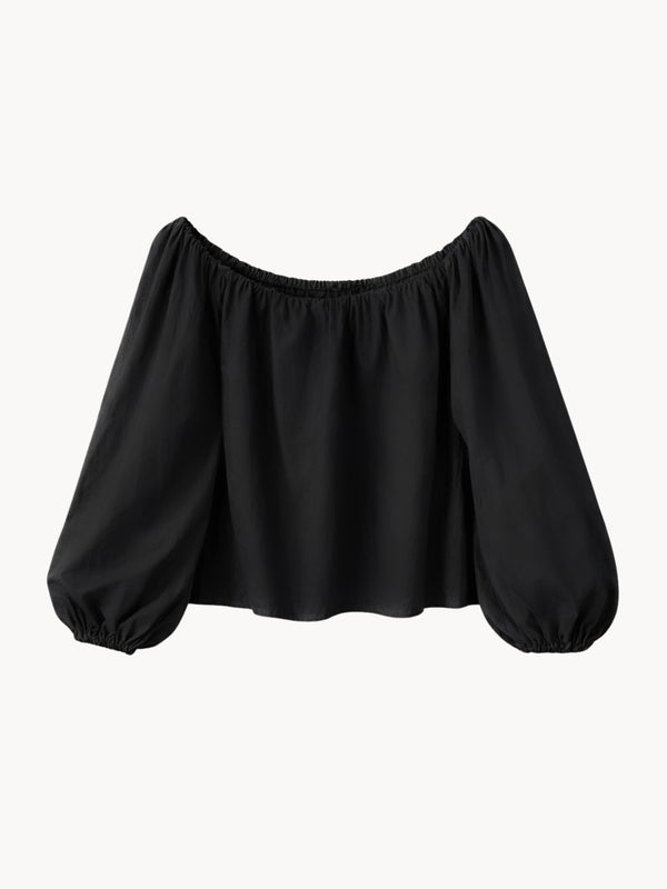 Harmony blouse with dropped shoulders Black