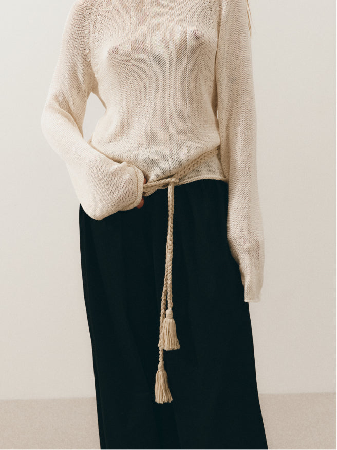 Handmade belt Harmony Milk