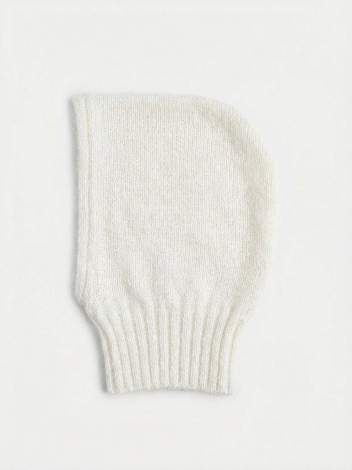 Handmade angora balaclava White