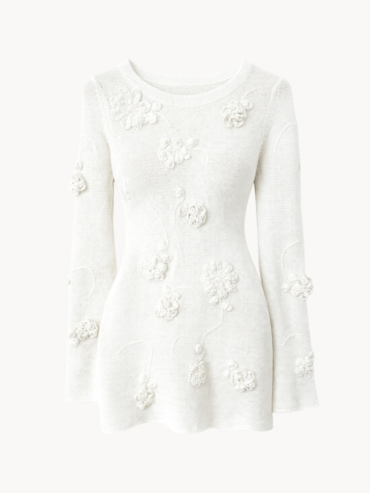 Dress Sensual with knitted Flowers - mini