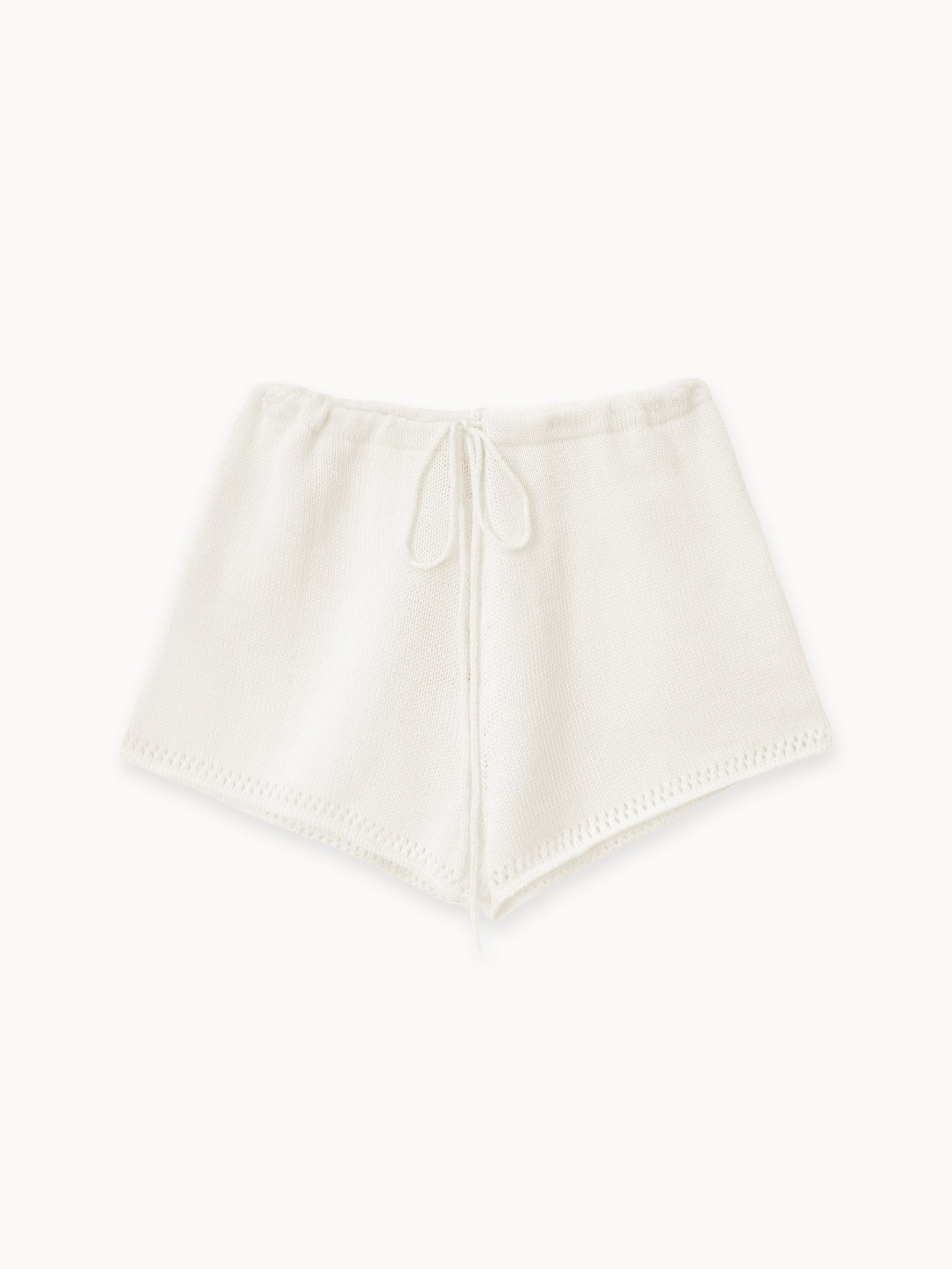 Knitted cotton shorts