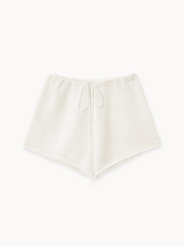 Knitted cotton shorts