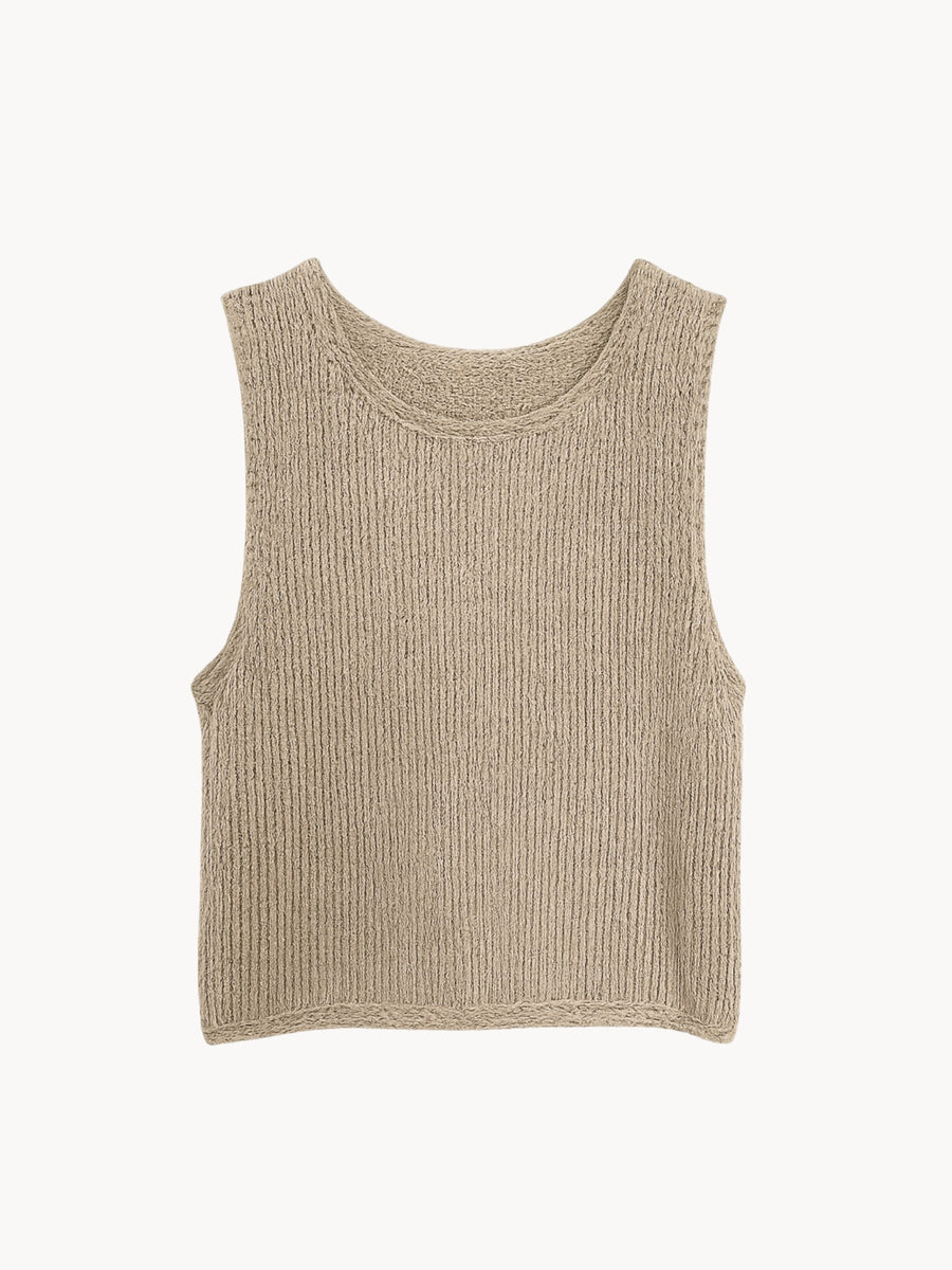 Structured handknitted tank