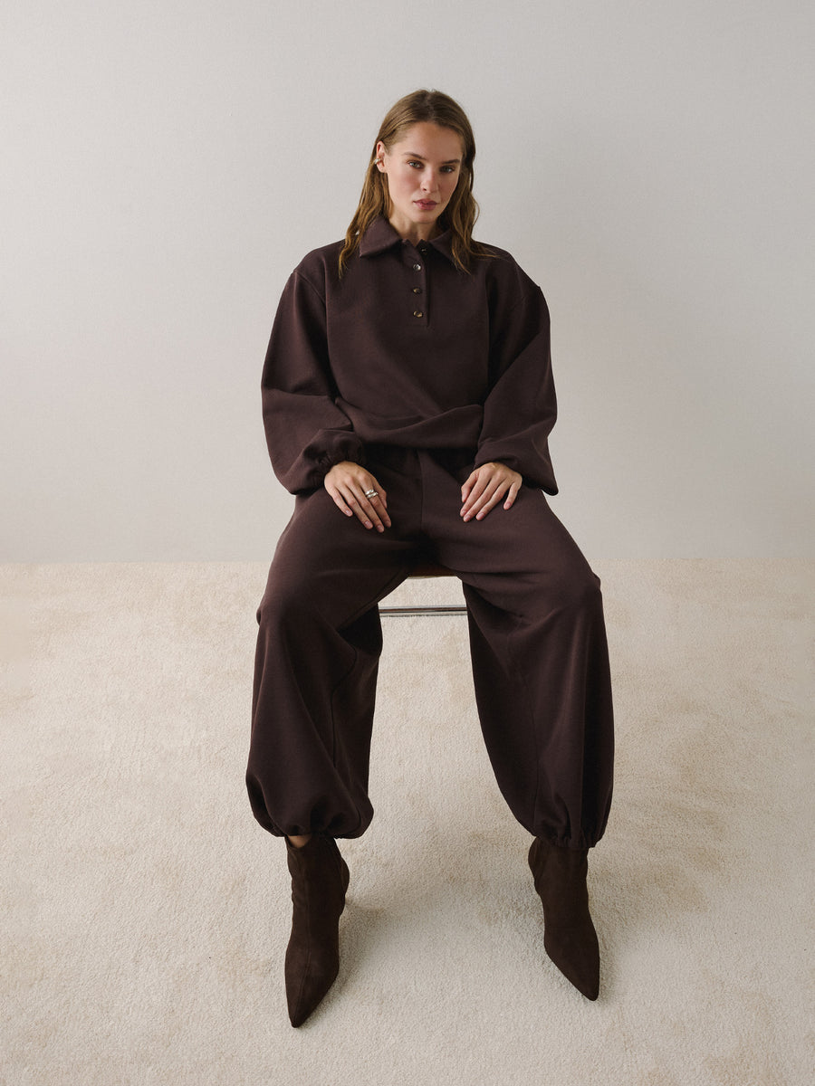 Trousers Basic Brown