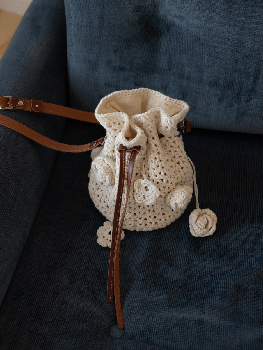 Handmade bag with flowers