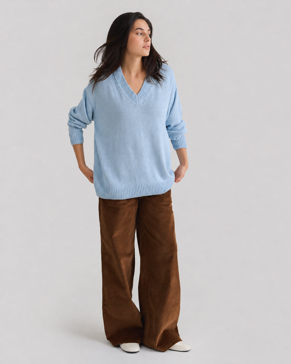 Cotton pullover – Light Blue