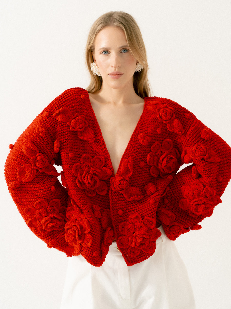 Handmade cardigan Flowers