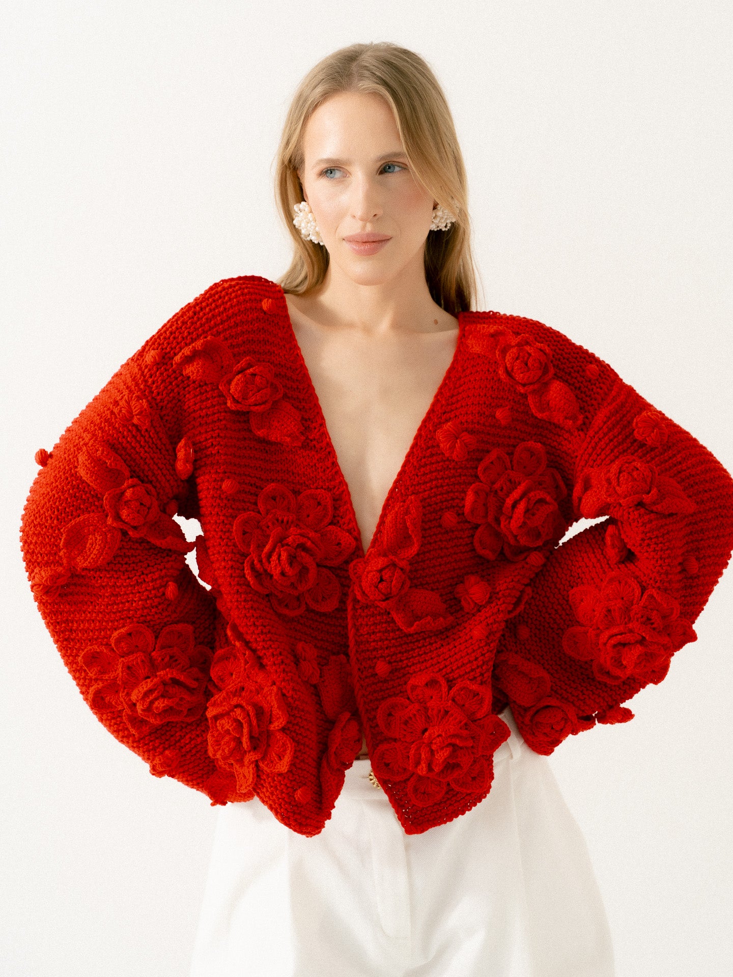 Handmade cardigan Flowers