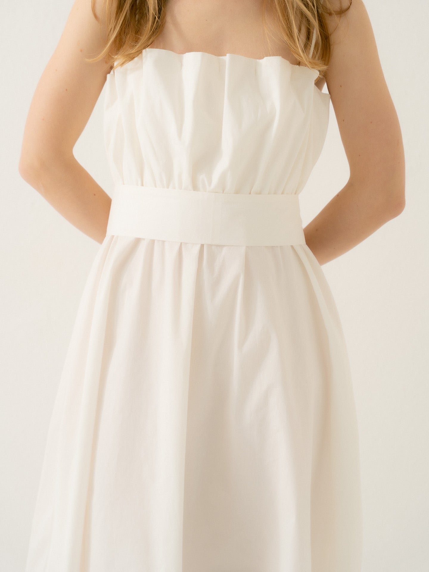 Dress Harmony with belt White