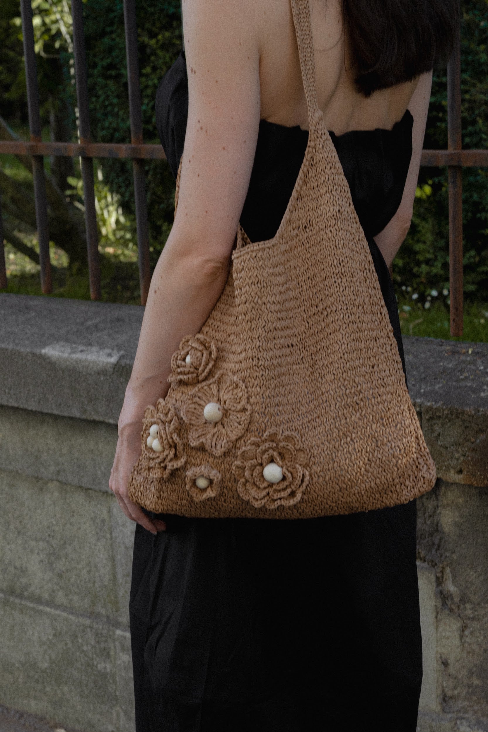 Shopper with flowers