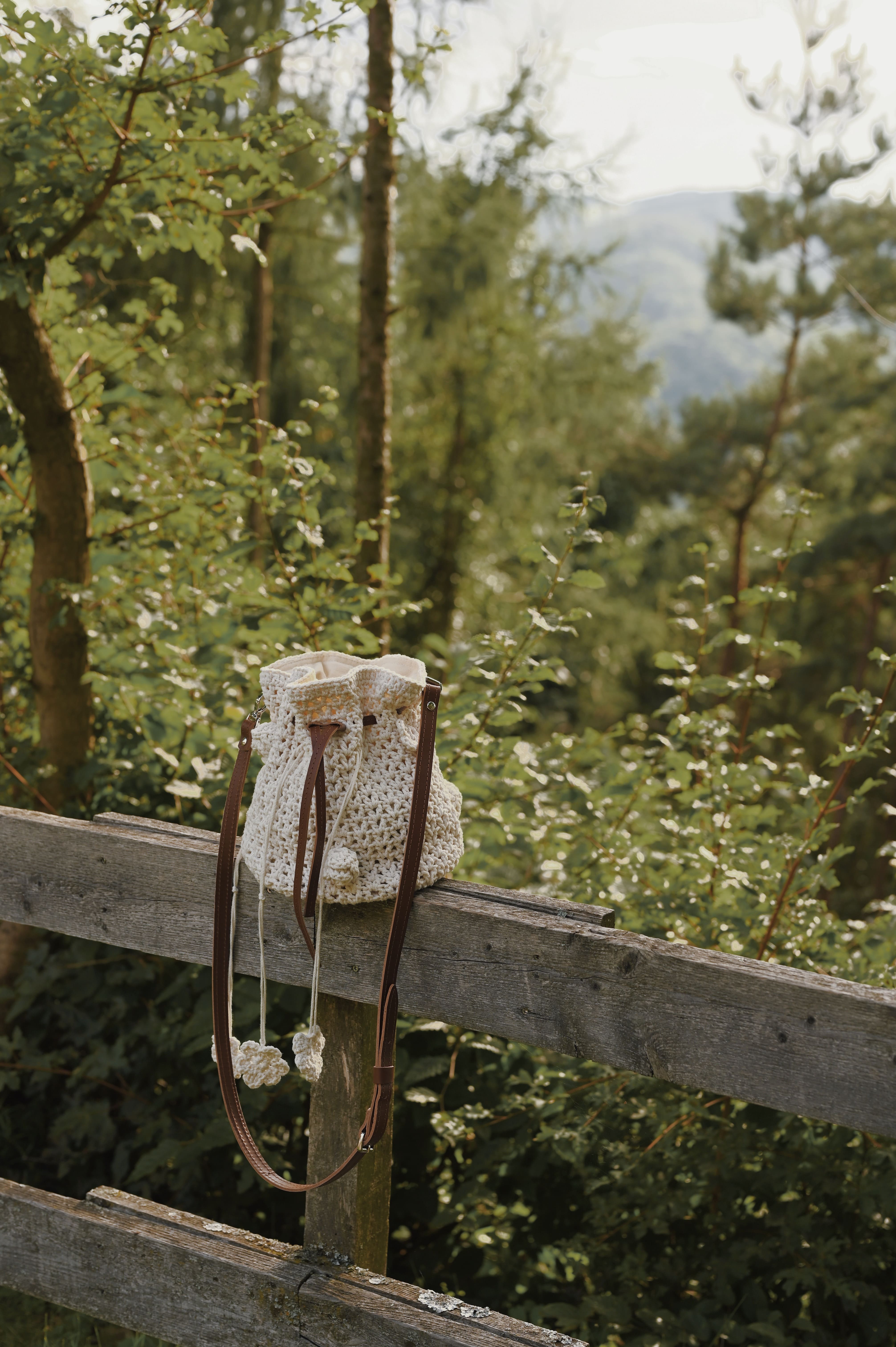 Handmade bag with flowers