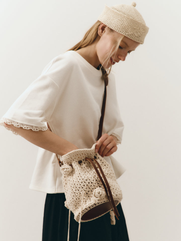 Handmade bag with flowers