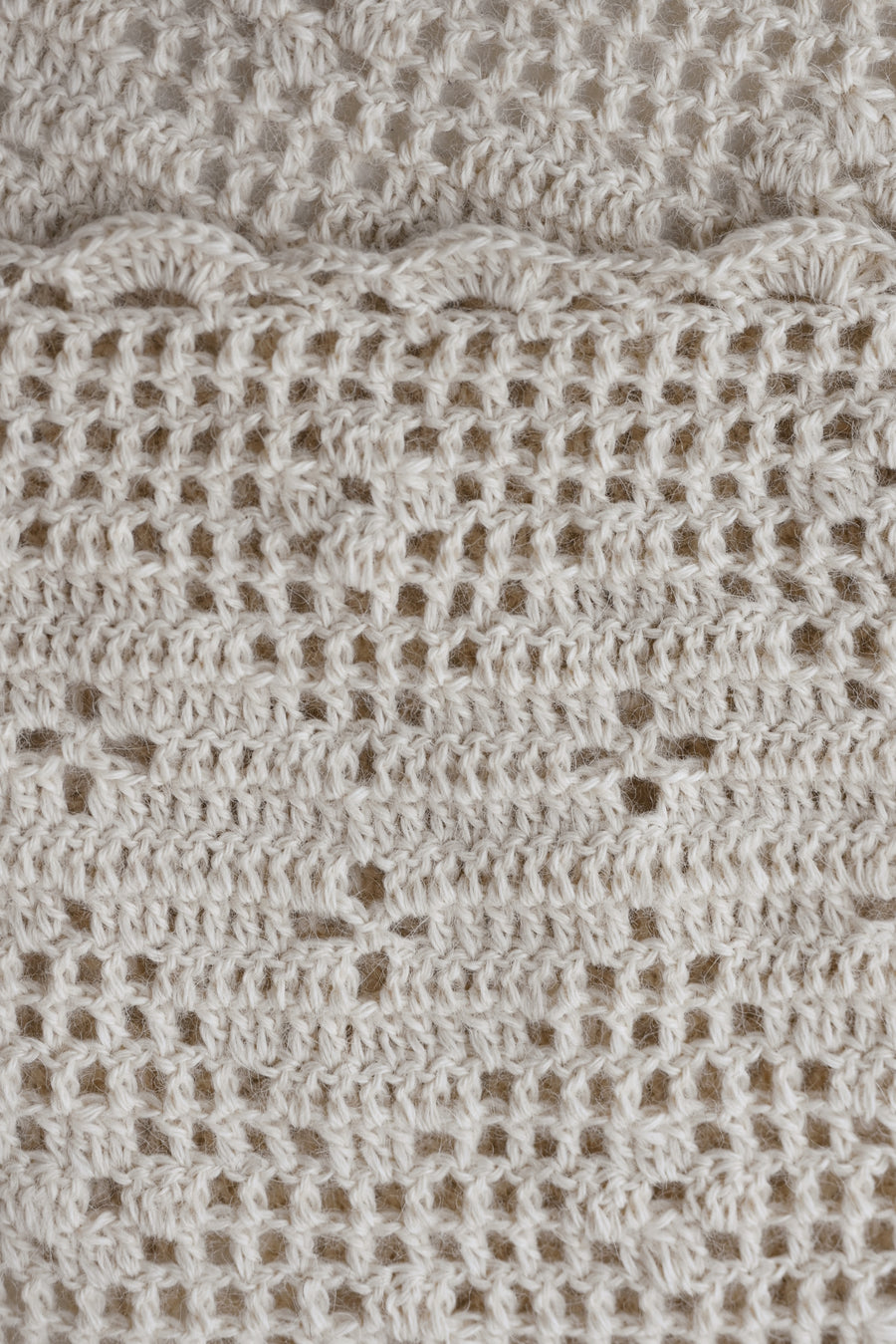 Angora shawl – handknit Beige