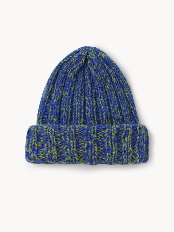 Шапка Color — Blue/Green – ручне вʼязання