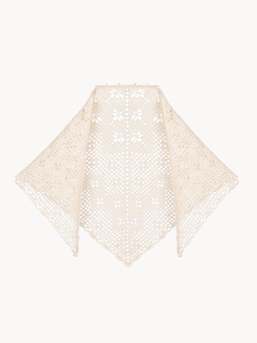Handmade cotton kerchief Harmony Milk