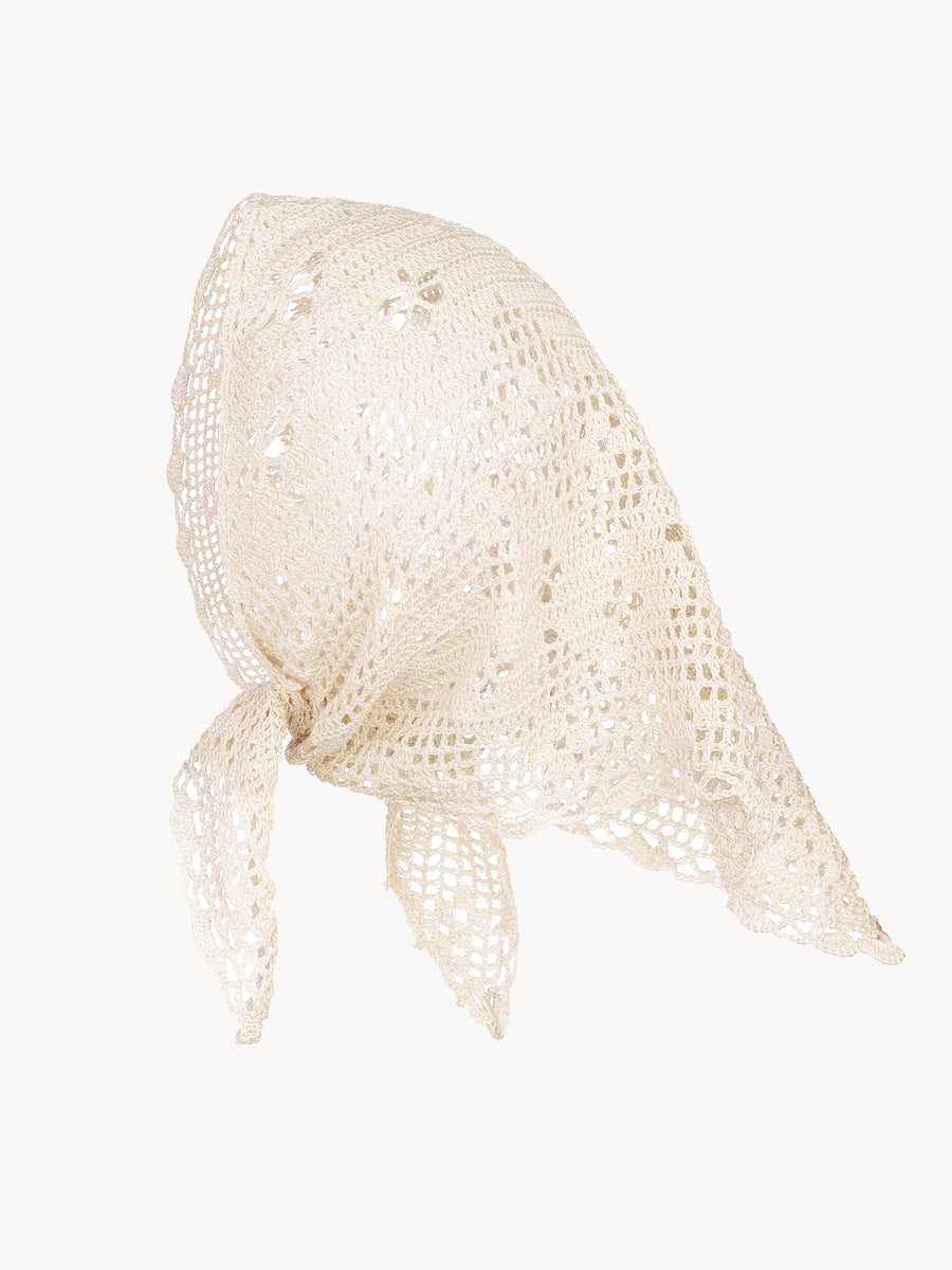 Handmade cotton kerchief Harmony Milk