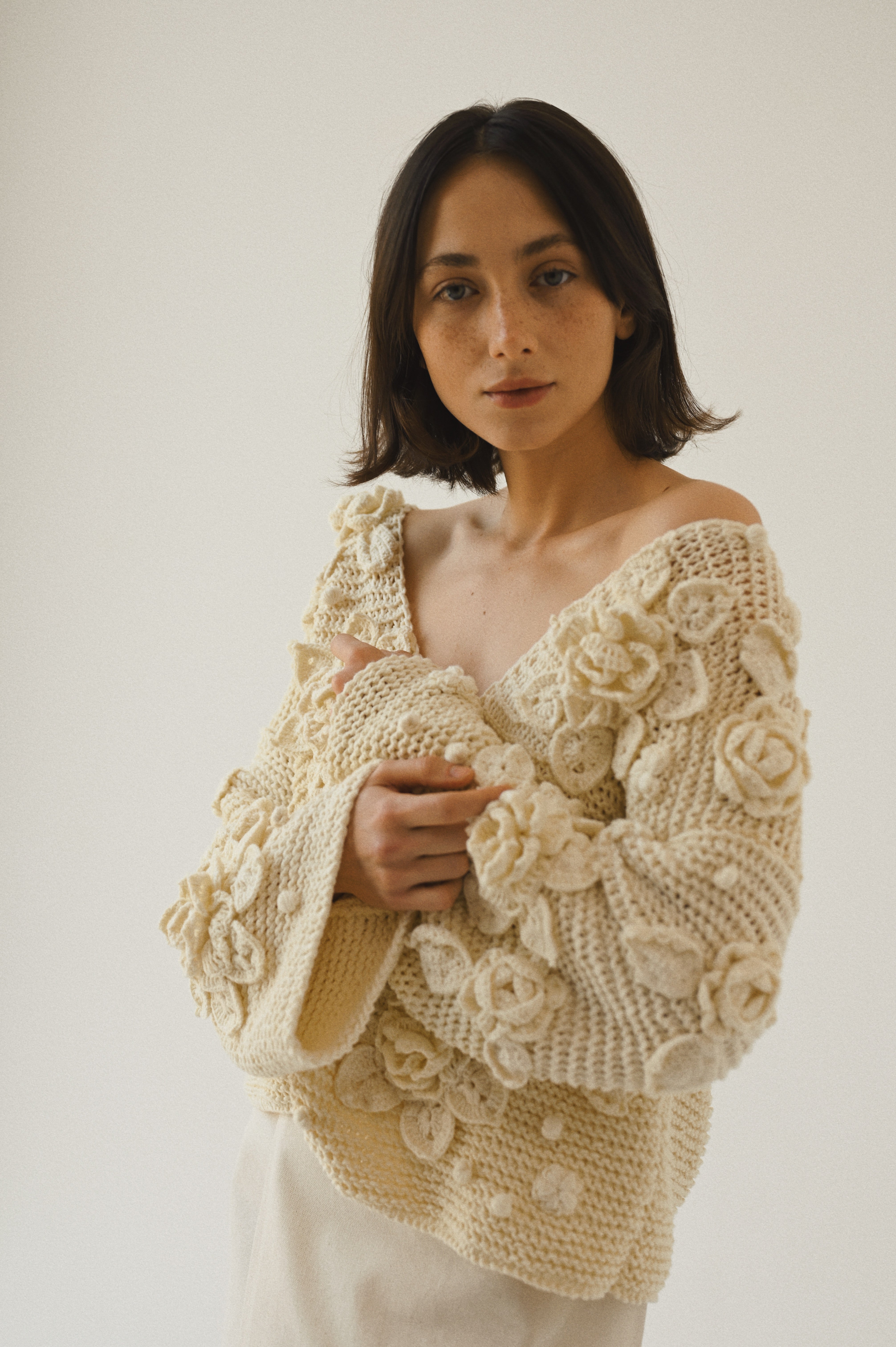 Handmade cardigan - Flowers