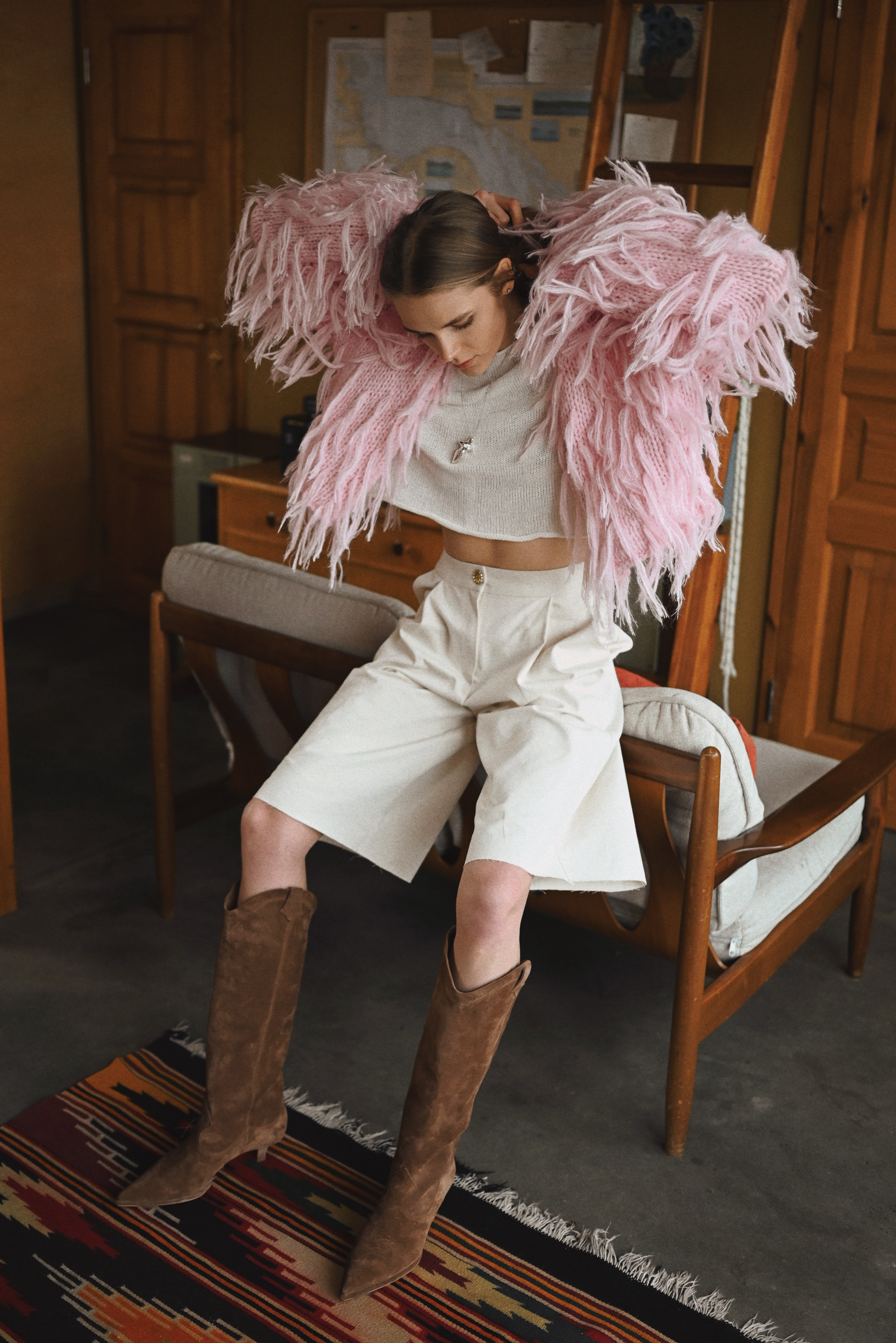 Denim bermuda shorts