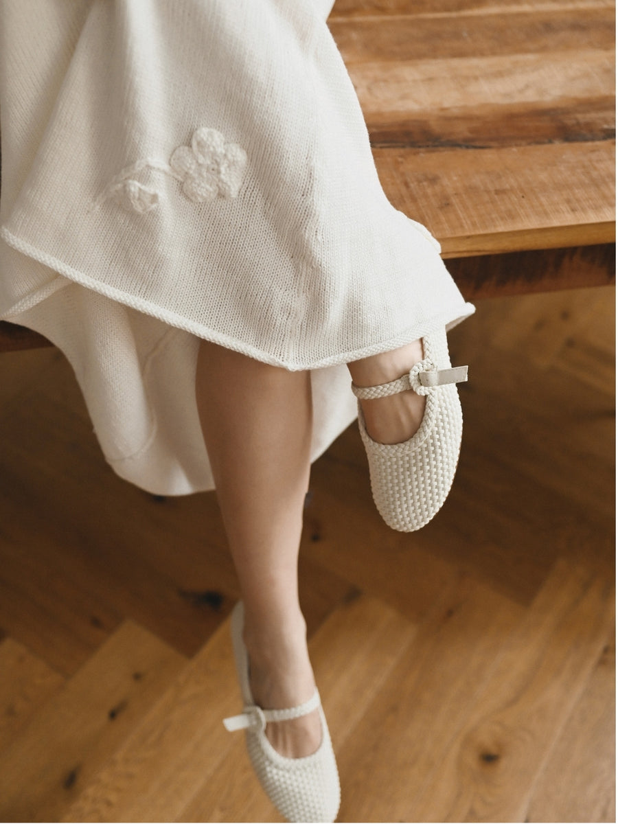 Dress Sensual with knitted flowers