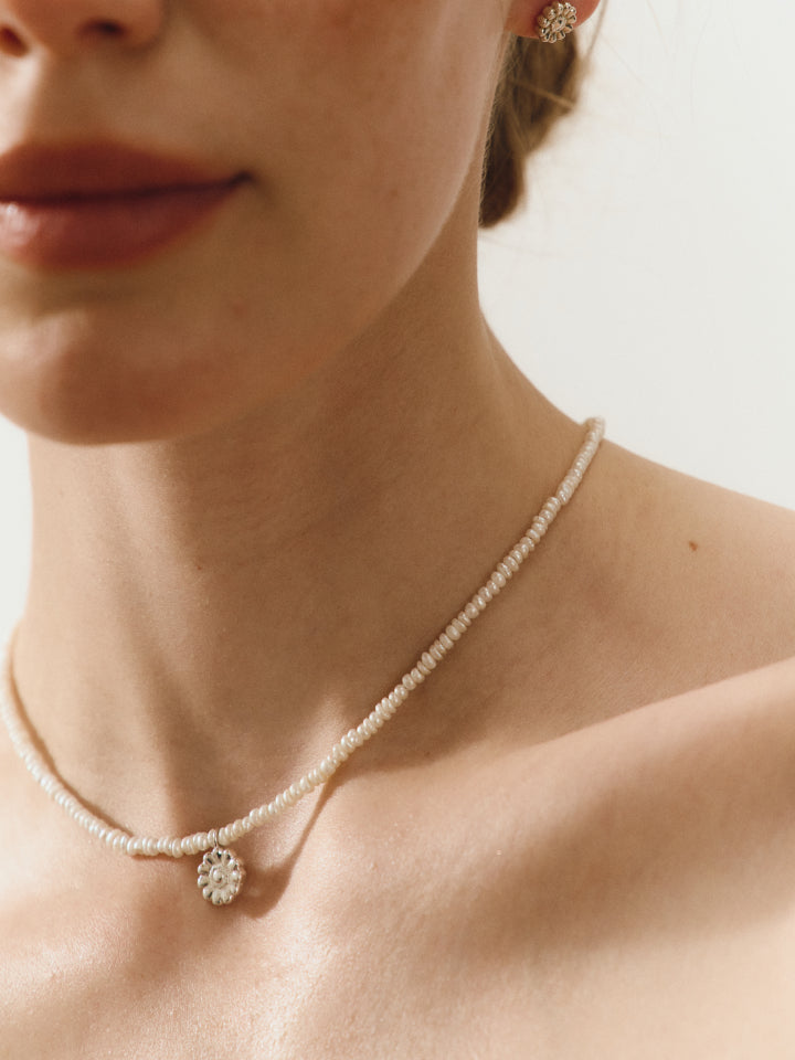 Choker with river pearls Kvitka