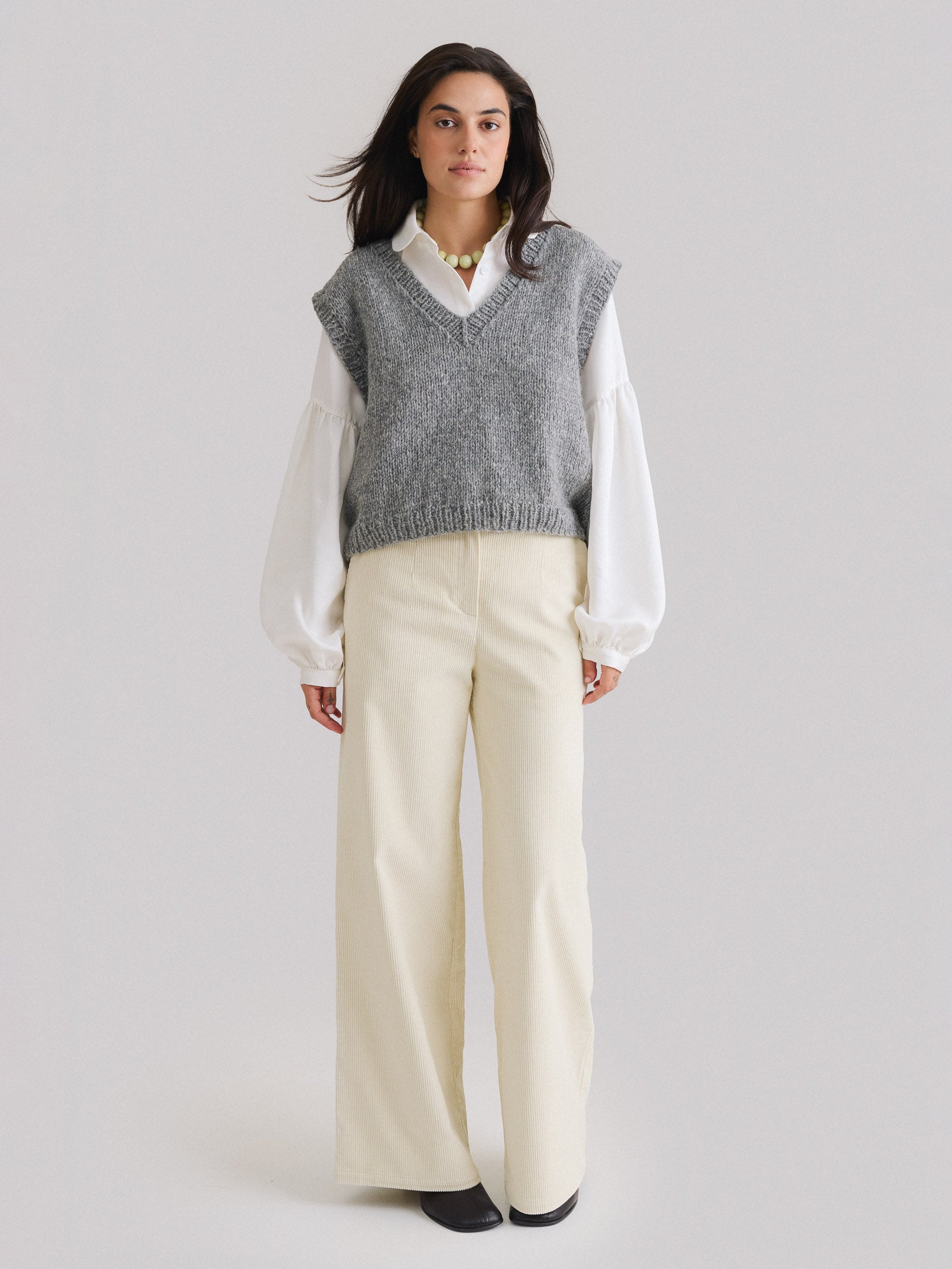 Жилетка з вовни альпаки Coziness – Grey