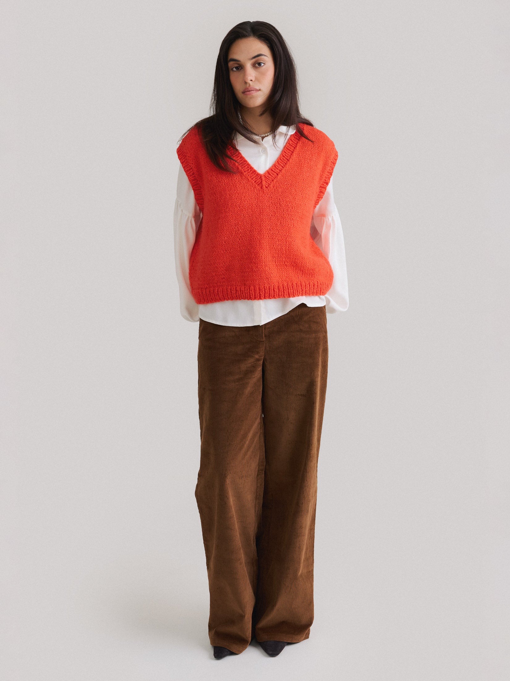 Жилетка з вовни альпаки Coziness – Orange