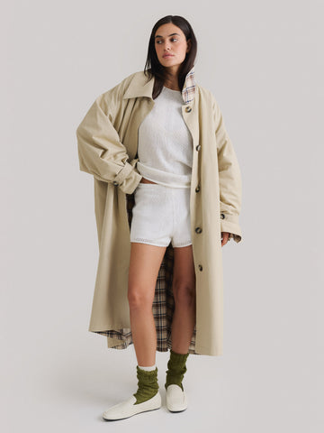 Knitted cotton shorts