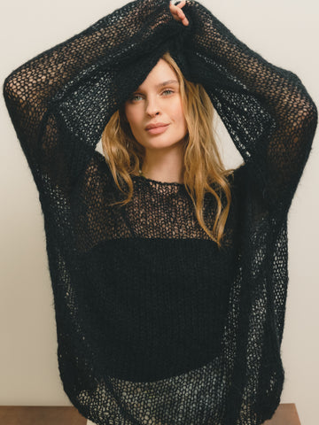 Mohair sweater Cloud Black