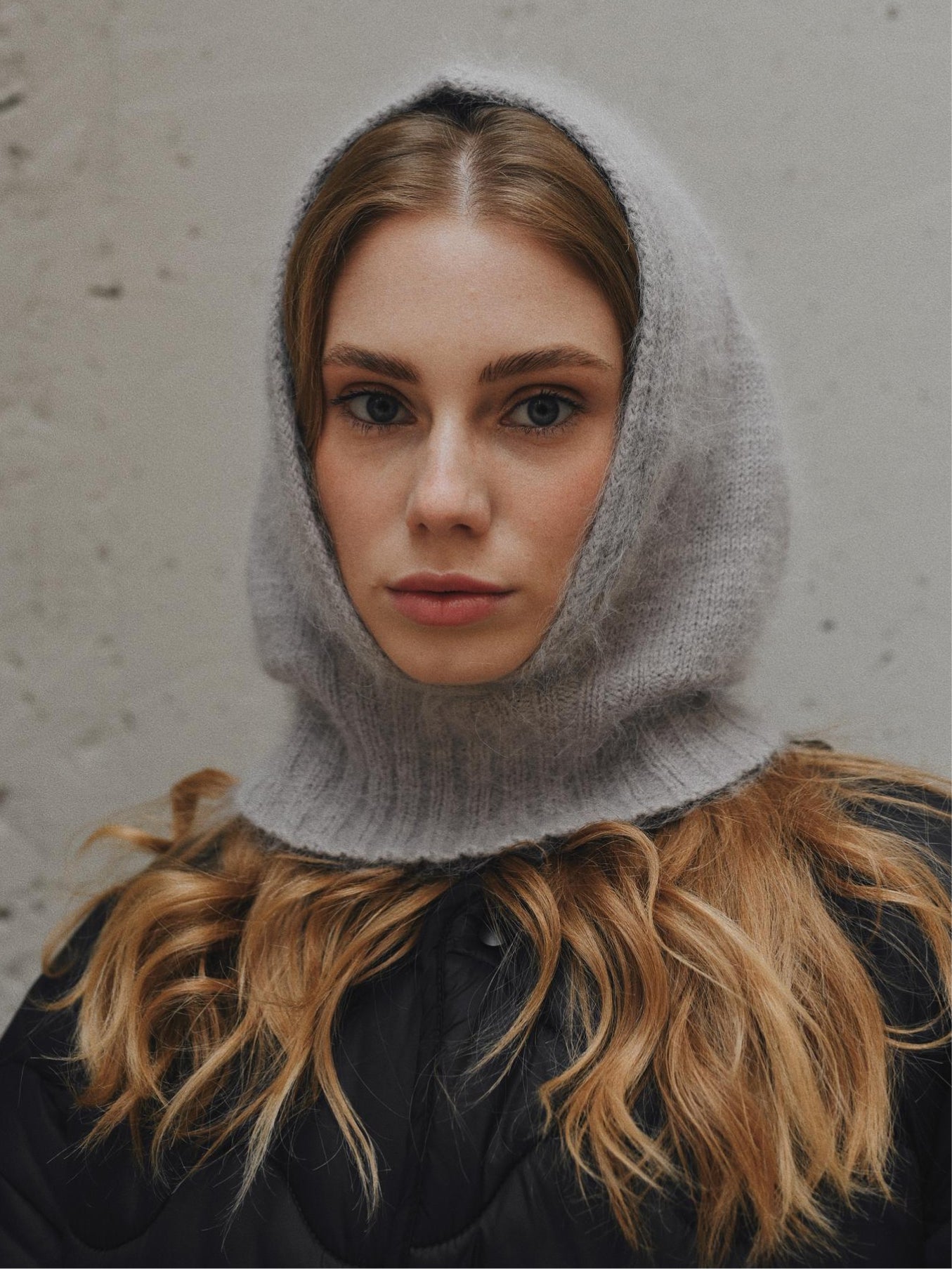 Handmade angora balaclava