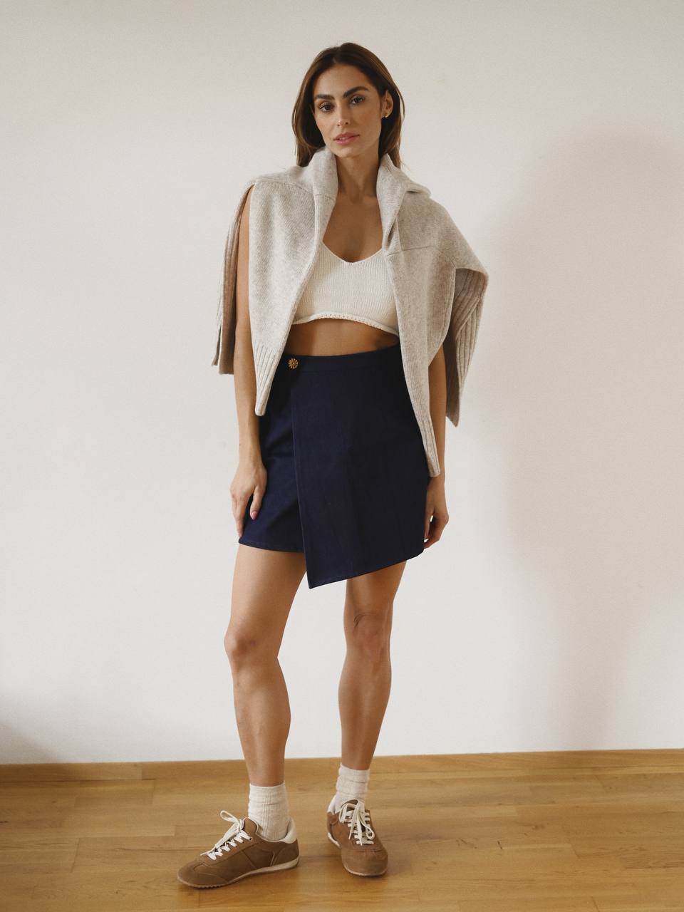 Denim skirt mini Dark Blue