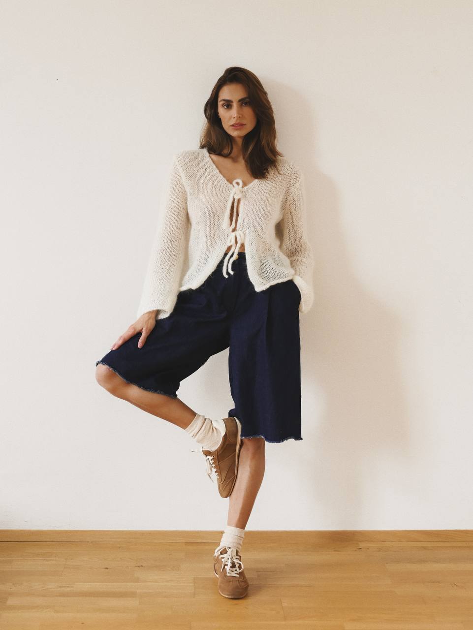 Denim bermuda shorts