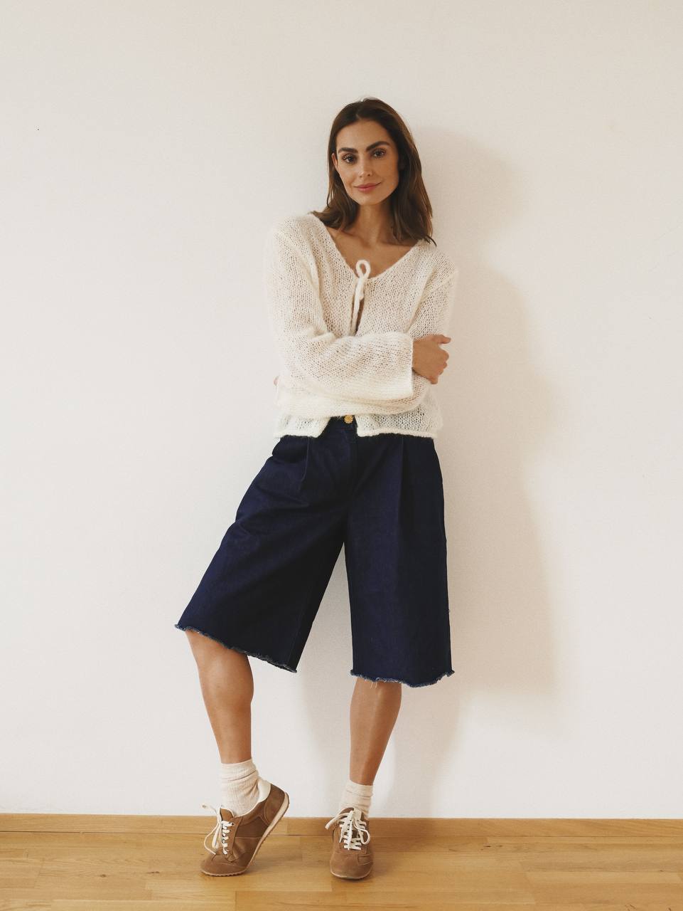 Denim bermuda shorts