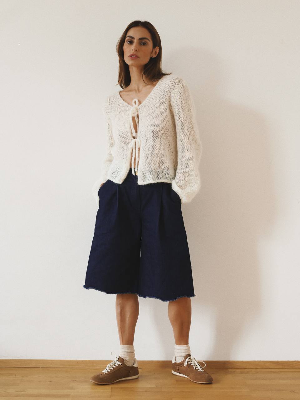 Denim bermuda shorts