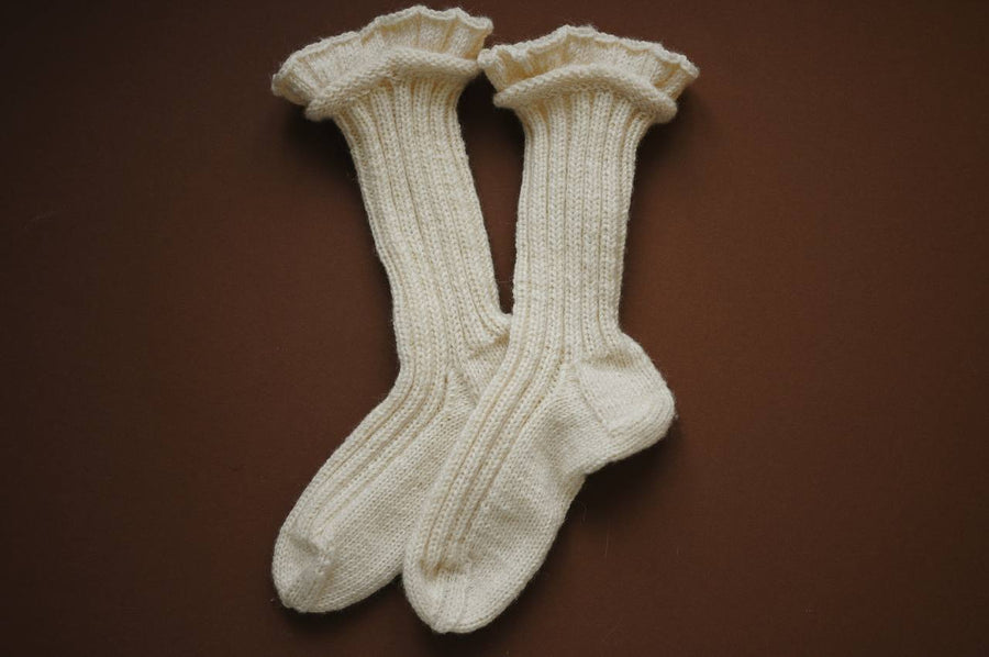 Handmade socks Cozy Milk
