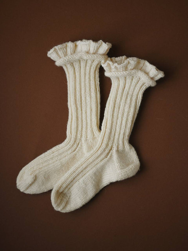 Handmade socks Cozy Milk