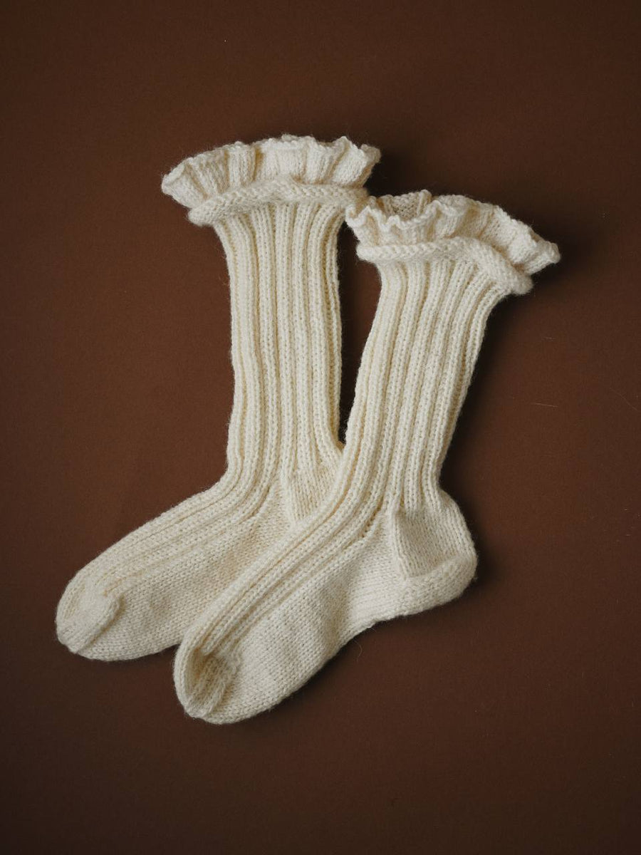 Handmade socks Cozy Milk